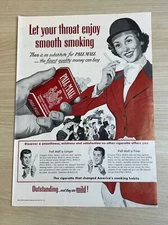Pall Mall Cigarette Women Red Jacket Vintage 1953 Print Ad Life Magazine
