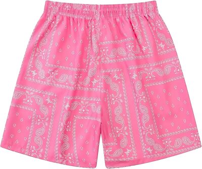 MECH-ENG Mens Paisley Shorts Workout Boxing Running Large, Pink | eBay