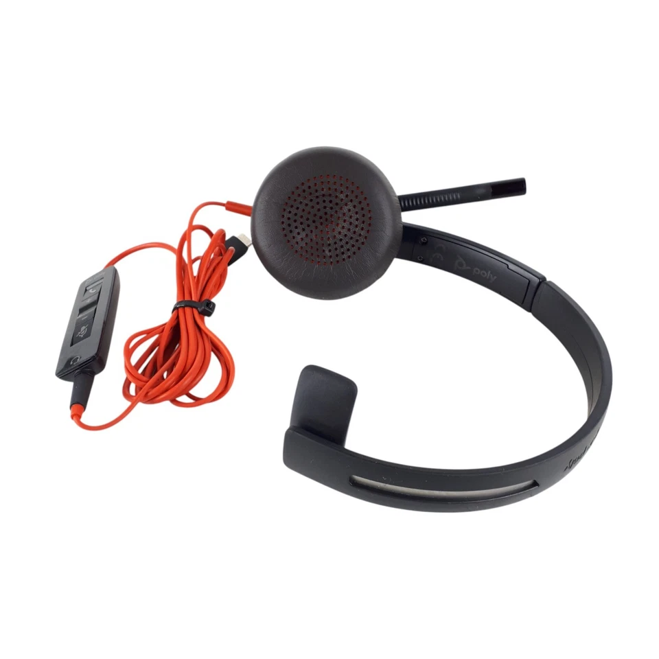 Plantronics Poly C5210T Mono Headset W/C5210 USB-C Adapter Lot of 5 E6128 - Image 3 of 4