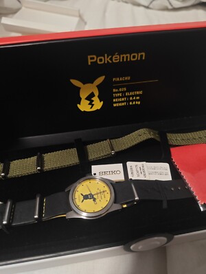 Seiko Beams Pokemon Watch Pikachu Limited To 1200 Pieces Rare 