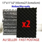 2 x Aquarium Fish Pond Filter Media Foam Sponge Medium 17" x 11" - MELB STOCK