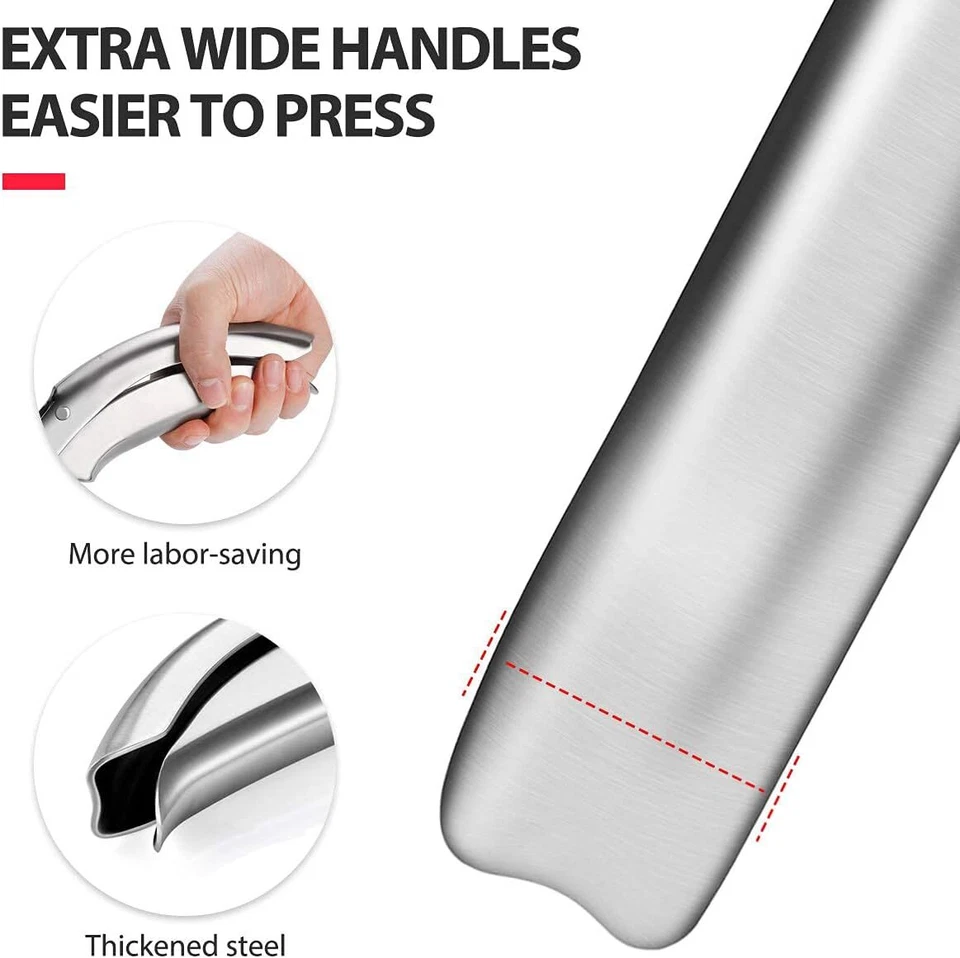 Prensa de ajo de acero inoxidable trituradora de ajo profesional multi fulcru Foto 3 de 4