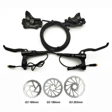 Ebike 4-piston Hydraulic Disc Brake Kit Front Rear Power Cut Off for Bafang SM
