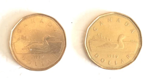1987 & 1989 Canadian Dollars {C56}
