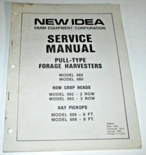New Idea 660 & 680 Forage Harvester & 662 663 666 668 Heads Service Manual OEM!