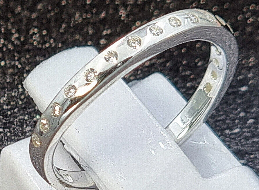 Sterling Silber 925 Ring 17 kl. Cirkonia dezent zierlich feminin auch vergoldet - Bild 3 von 4