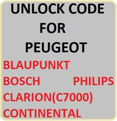 Code PEUGEOT EXPERT BIPPER BOXER BLAUPUNKT BOSCH CONTINENTAL eBay