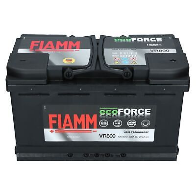 FIAMM 12v 80ah 800a AGM Autobatterie Start Stopp ECOFORCE