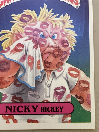 1986 Topps Garbage Pail Kids GPK Sticker Series 4 #130a 👄 NICKY Hickey 👄 - Picture 5 of 6