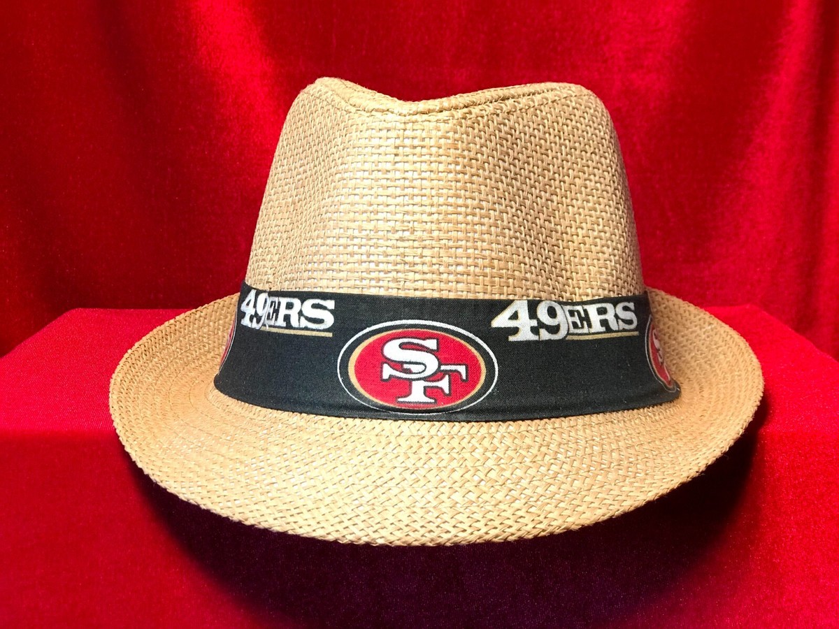 NFL San Francisco 49ers unisex summer fedora Panama straw hat with band