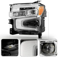 For 2022-2024 Chevy Silverado 1500 LT RST Chrome Bezel LED Headlight - Driver