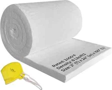 Ceramic Fiber Insulation Blanket Wool Thermal 2400F 8# 2" x 24" x 12.5'
