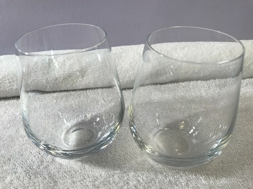 Lenox crystal set of 2 stemless wine glasses ex3218 - Picture 2 of 7
