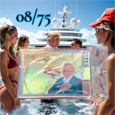 GAS Trading Cards DONALD TRUMP GULF OF AMERICA FOIL 08/75 Stunner!