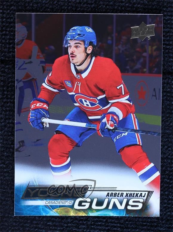 2022-23 Upper Deck Series 2 Young Guns Silver Foil Arber Xhekaj #490 Rookie RC