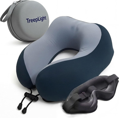 Travel Pillow Set   Memory Foam Neck Pillow with 3D Sleep Mask, Eye Mask for Sle