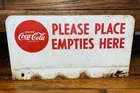 Vtg 1950s Coca Cola Bottle Rack Topper Sign 7.5"x14.25" Sign Only Rare