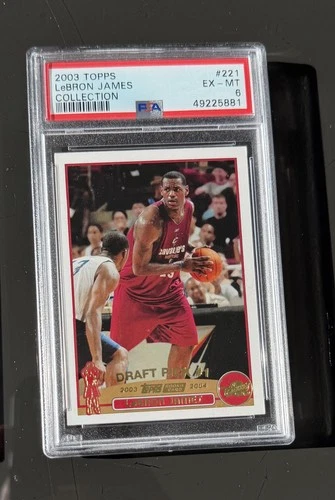 2003 Topps Collection LEBRON JAMES #221 RC Rookie PSA 6