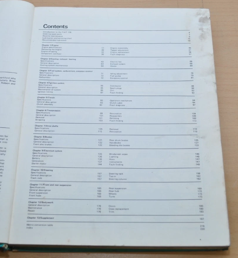 FIAT 128 1969 - 1978 Motor Workshop Repair Manual Reparaturanleitung Haynes H087 - Bild 2 von 2
