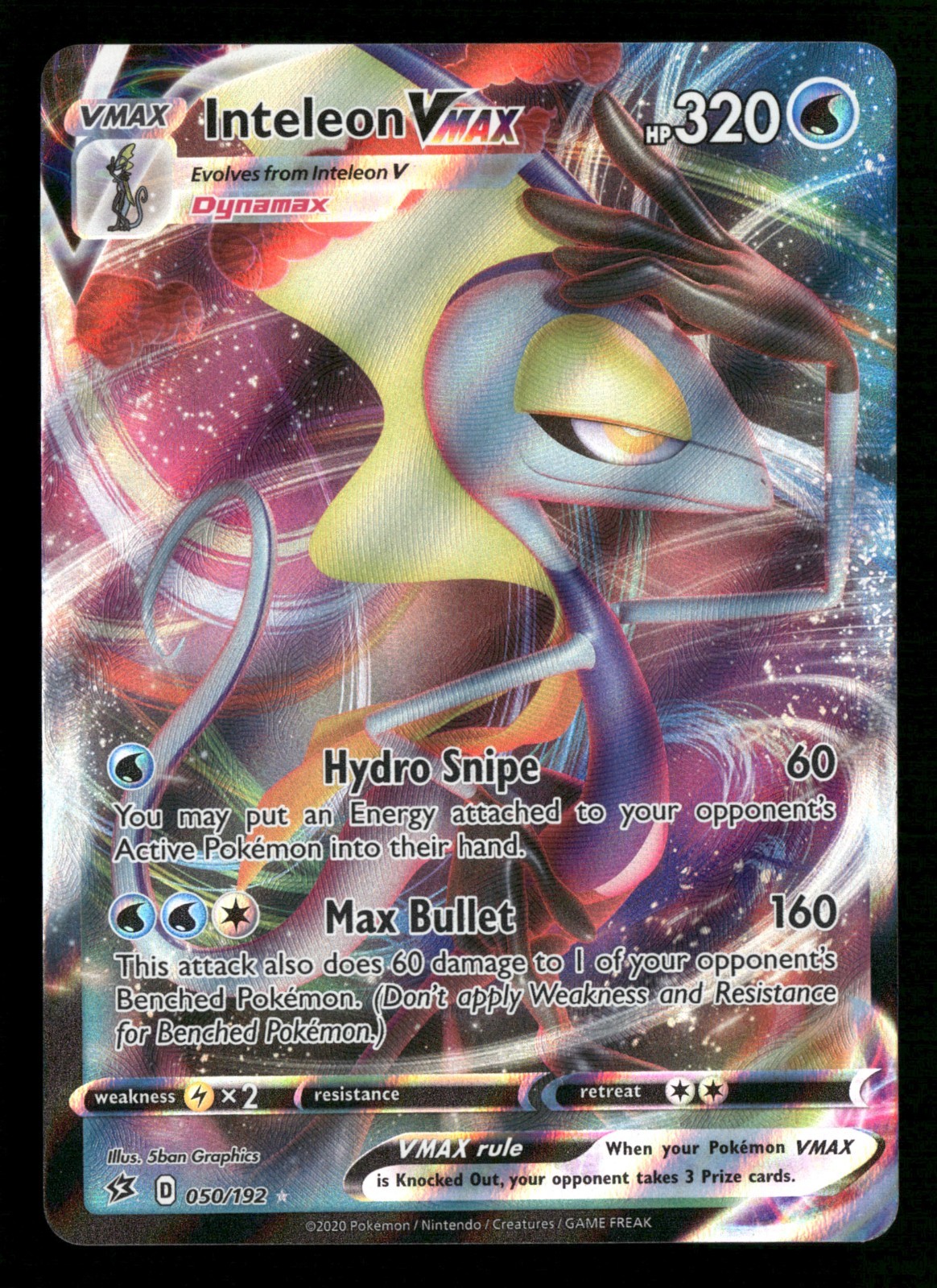 Inteleon Vmax - 050/192 - Ultra Rare - Rebel Clash - Pokemon Card - NM/M