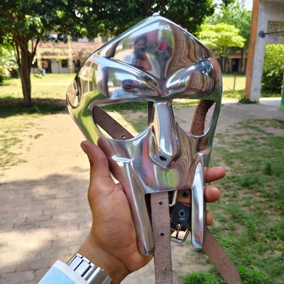 MF DOOM Mask Mad-villain Mild Steel Face Armour Medieval Face Halloween Mask - image 1 of 4