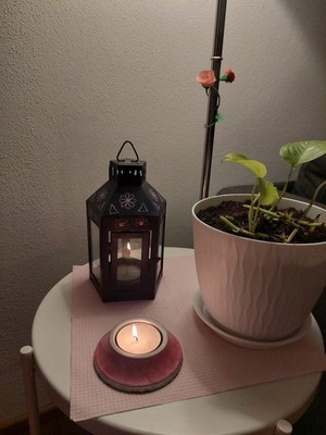 Teelicht Schale rosa und blau  - Kerzenhalter, Tischdeko, Wohnzimmer Deko