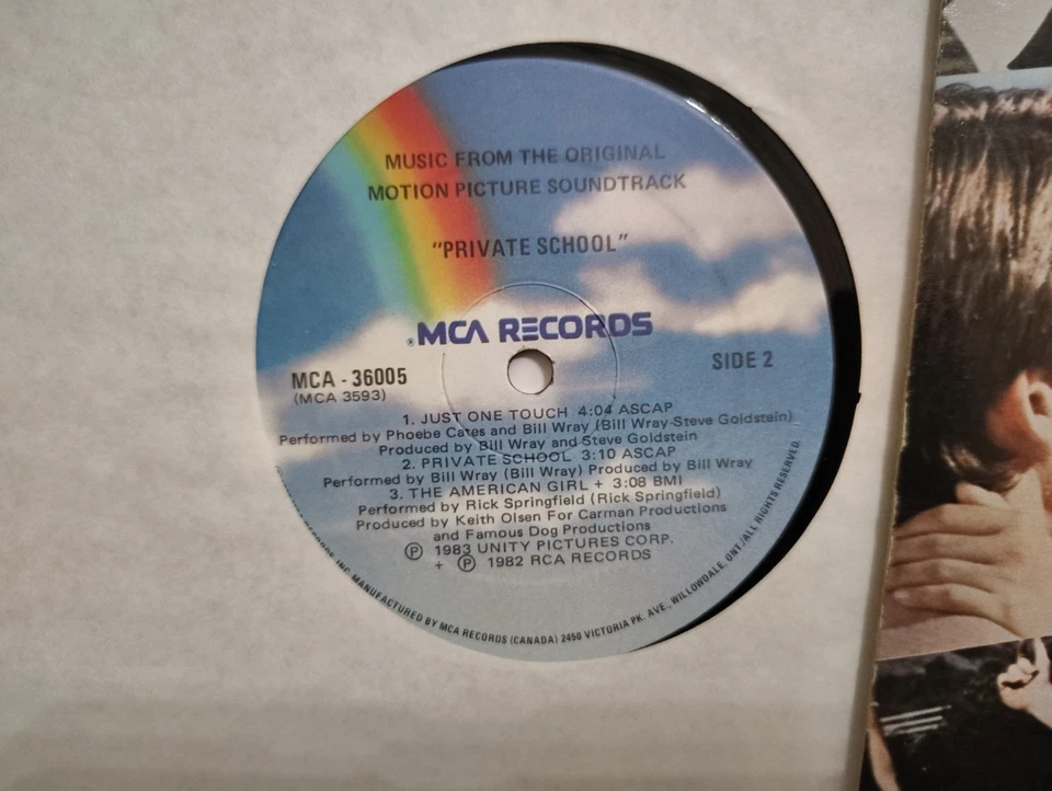 V/A - "PRIVATE SCHOOL" (SOUNDTRACK) PHOEBE CATES ~ RICK SPRINGFIELD etc. MCA '83 - Image 4 of 4
