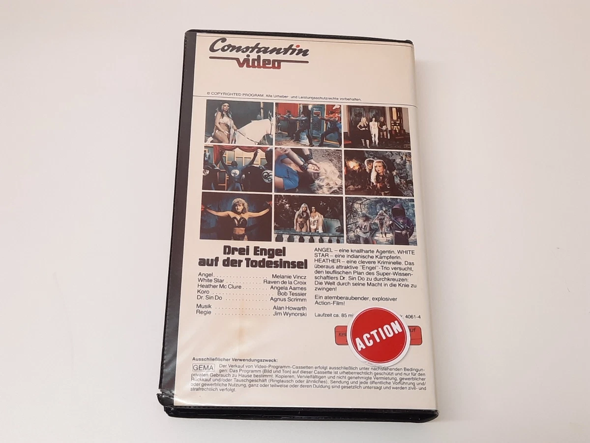 Drei Engel auf der Todesinsel 1984 VHS German PAL Video Großbox The Lost Empire