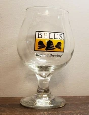 NOS Vintage Bell's Brewery Inspired Brewing 15 oz. Tulip Beer Glass