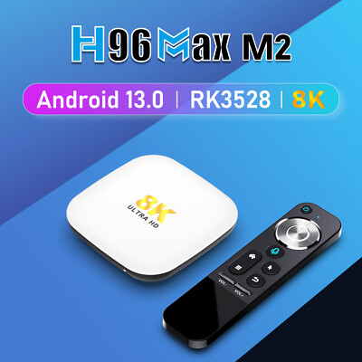 H96 Max M2 Smart TV Box RK3528 Android 13 32/ 64GB WIFI-6 BT5.0 8K Media Player 