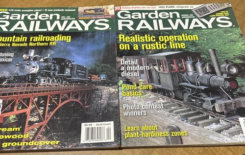 Lote de 2 revistas Garden Railways abril 2003 y diciembre 2004 - Imagen 1 de 3