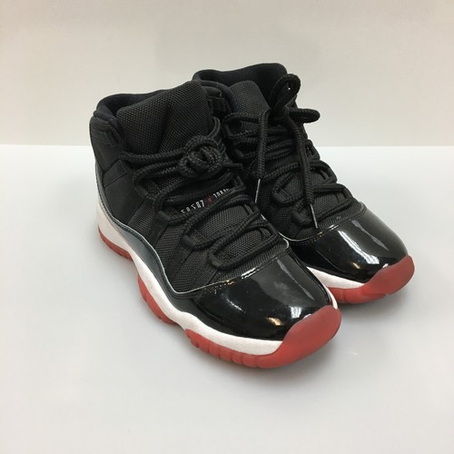 Scarpe Air Jordan 11 Retro Playoffs 6.5Y Ragazzo Nero Sneakers Atletiche 378038-061 - Foto 2 di 11