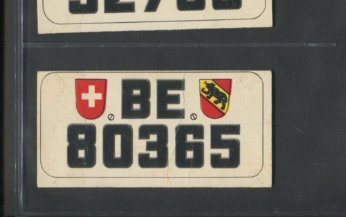 1953 Topps License Plates #53 Berne, Switzerland - Picture 1 of 2