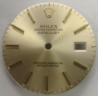 Zifferblatt Rolex 16213 Champagner Original Neu Wahlschalter Datejust