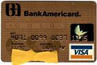 Bank Of America Bank Americard Credit Card Gold Visa -Un-Signed -Vintage Expired