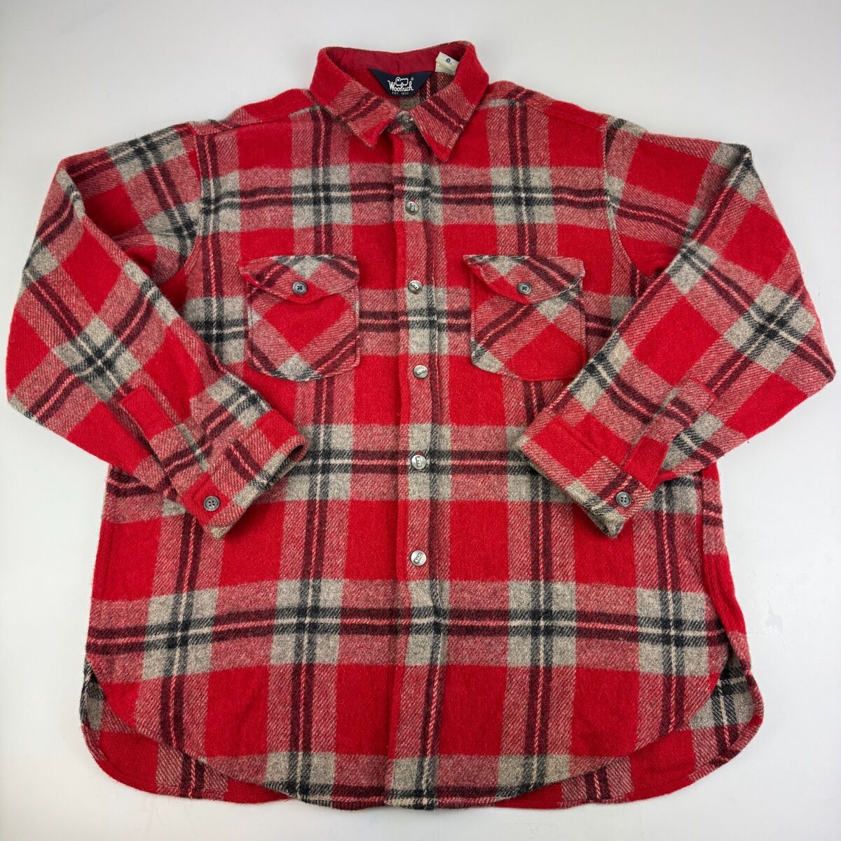 Vintage Woolrich Mens Size L Thick Wool Blend Flannel Shirt Vintage Woolrich Mens Size L Thick Wool Blend Flannel Shirt