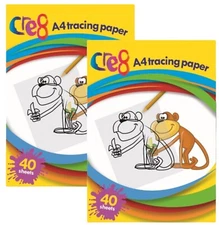 2 x A4 Tracing Paper 40 Sheets - Pad Drafting Home School Office Art Crafts