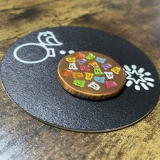 HERD OF BIRDS  1.5  Hand Made Custom Copper Golf Ball Marker  multi color 