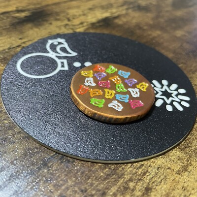 HERD OF BIRDS!  1.5  Hand Made Custom Copper Golf Ball Marker! (multi color)