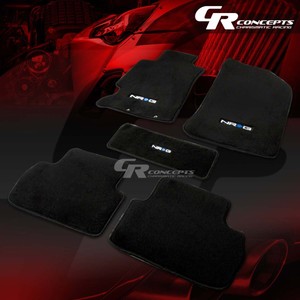 For Acura Rsx K20 W Nrg Logo Nylon Black Floor Mats Plush Carpet