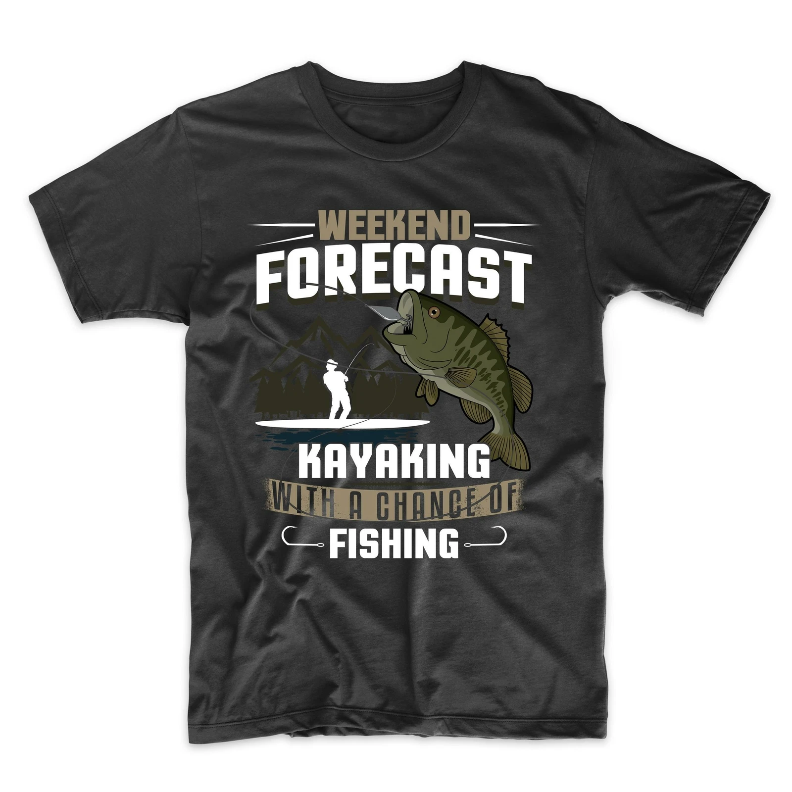 Kayak Fishing Shirt - Weekend Forecast Kayaking With A Chance Of Fishing T-Shirt