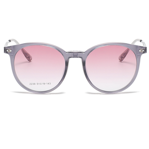 Men Women Magnetic Clip On TR90 Round Eyeglasses Retro Polarized Sunglasses New - Picture 11 of 25