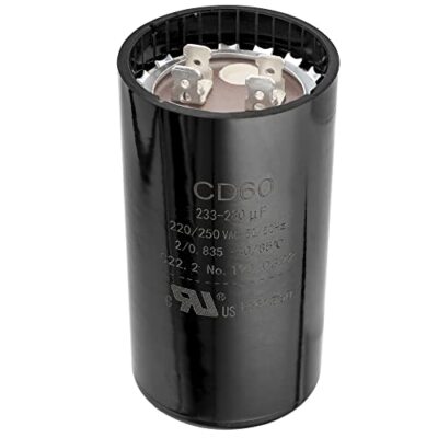 PATIKIL Motor Start Capacitor 233-280uF 110-125V CD60 - 2 Pack For Electric Motors