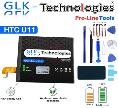 GLK-Technologies  Ersatzakku für B2PZC100 ersetzt HTC U11 Akku  Batterie P R O