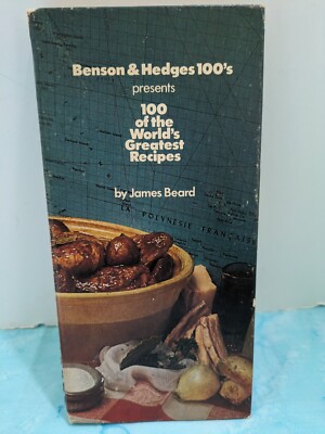 Vintage James Beard 100 of the Worlds Greatest Recipes Benson & Hedges Cookbook