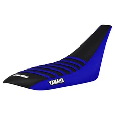 Yamaha YFZ 450 Gripper Seat Cover 2004-2013  BLUE/BLACK/BLUE ribs LOGO #200