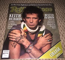 KEITH RICHARDS SIGNED ROLLING STONES MAGAZINE JSA AUTOGRAPH LOA FULL LETTER 