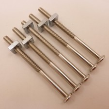 5 - 2.5" CHROME Bolt Screw for Glass Cabinet Handles Knobs Drawer Pulls Vintage