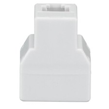 RadioShack - 4-Pin RJ-11/RJ-14  3-Way Coupler - White - Gold Plated Contacts