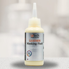 LeTech Expertline Masking Fluid for Leather Stitching, before applying colourant